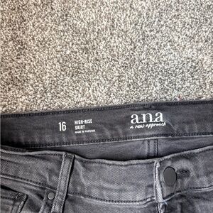 a.n.a Women's High-Rise Black Jean Skirt